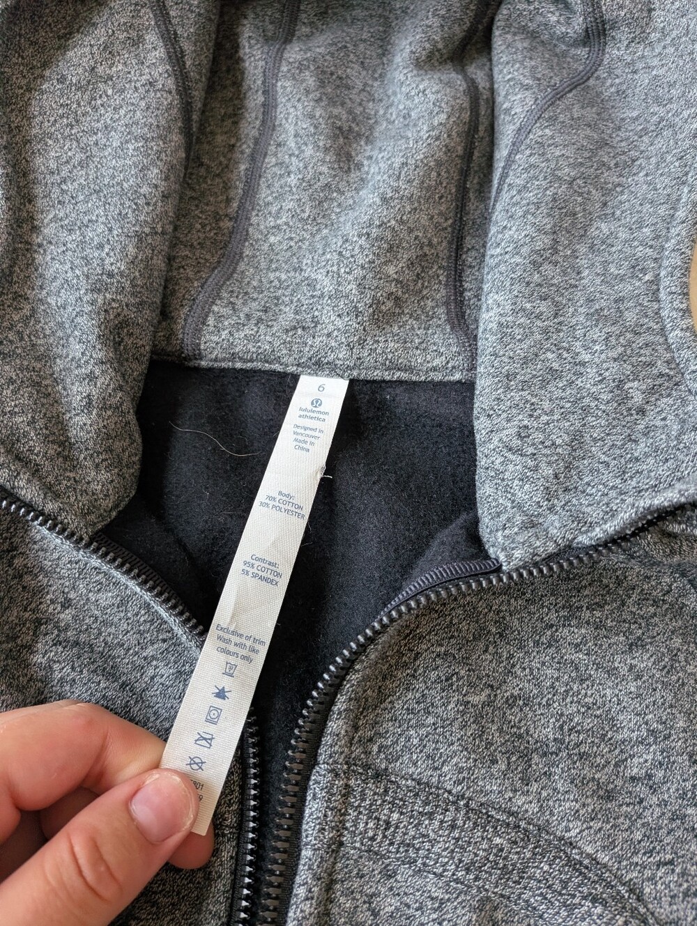 lululemon Dark Grey zip up scuba - Picture 3 of 4